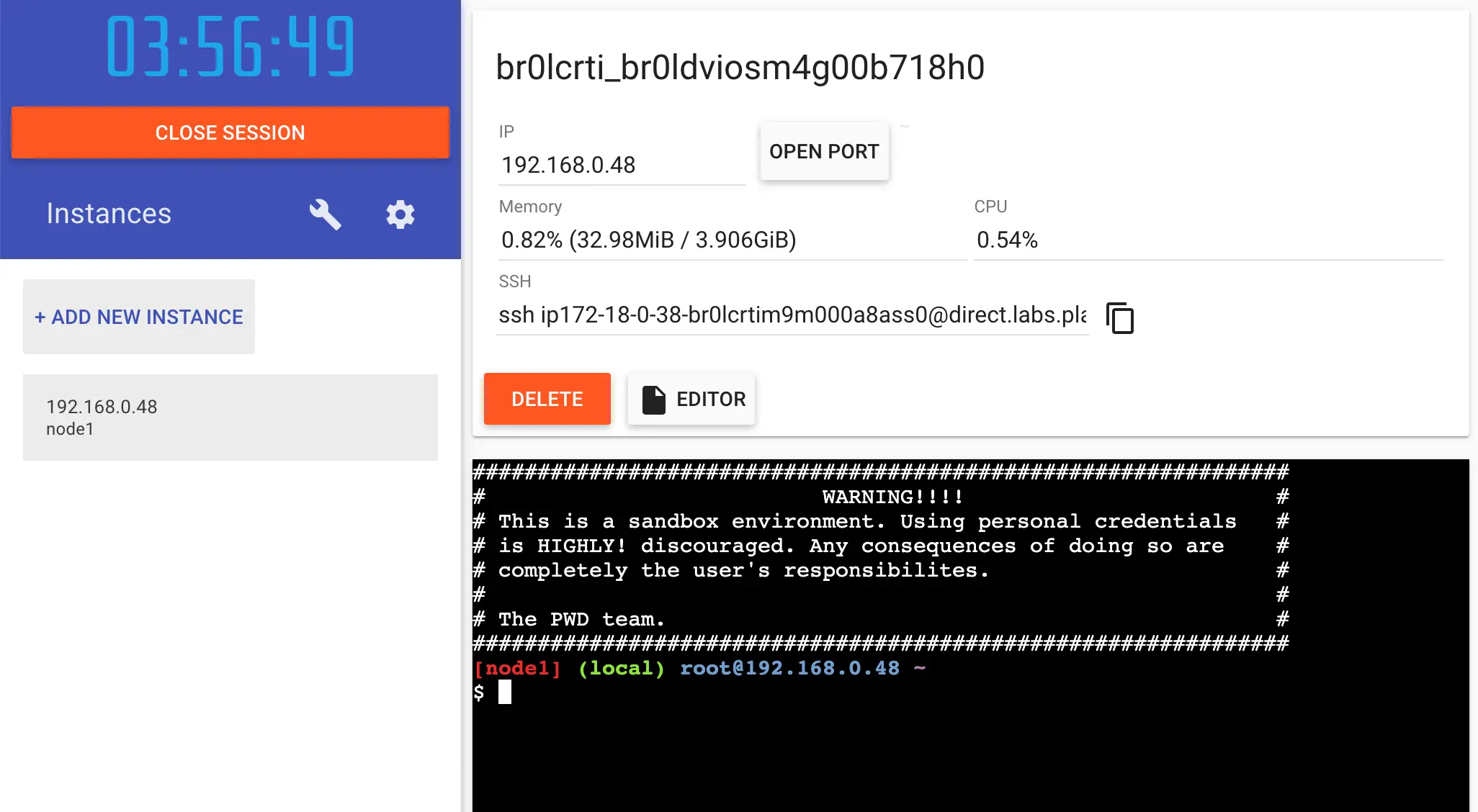 使用 Docker 添加新实例
